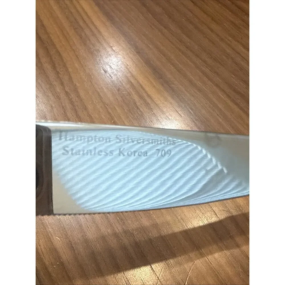 6 Hampton Silversmiths Dinner Butter Knives 18/10 Stainless Steel RACHELLE Frost